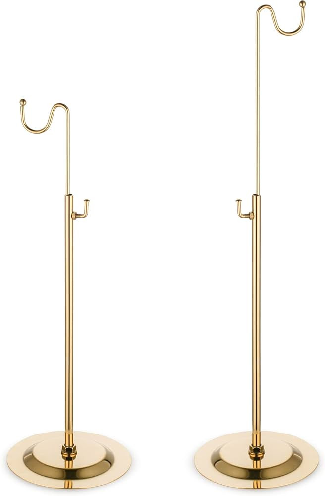 NEKLJJ Gold Handbag Display Stands, Set of Two Single Hanging Hook Display Stand, Retail Metal Table | Amazon (US)