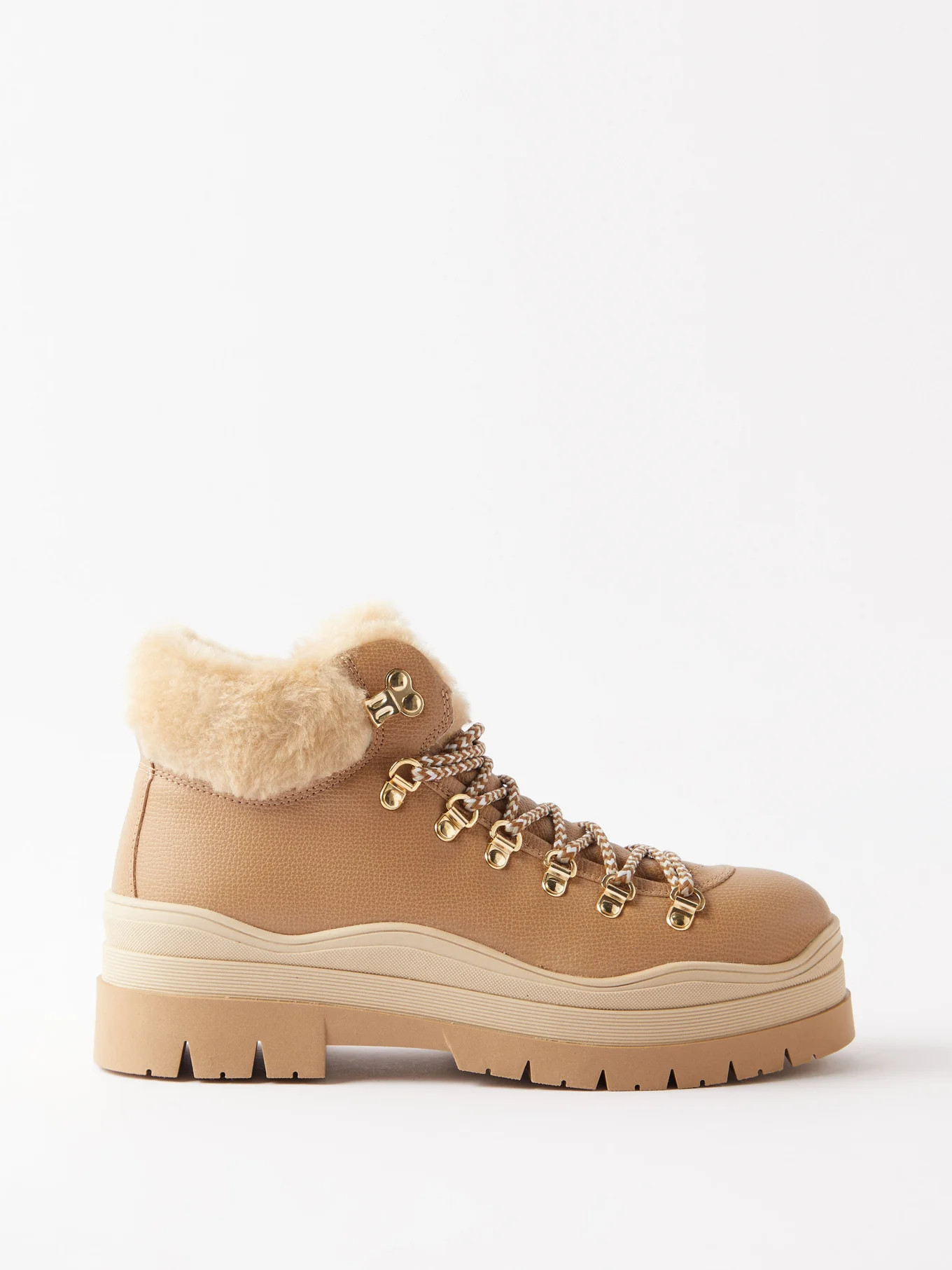 Arosa shearling-lined leather ankle boots | Matches (UK)