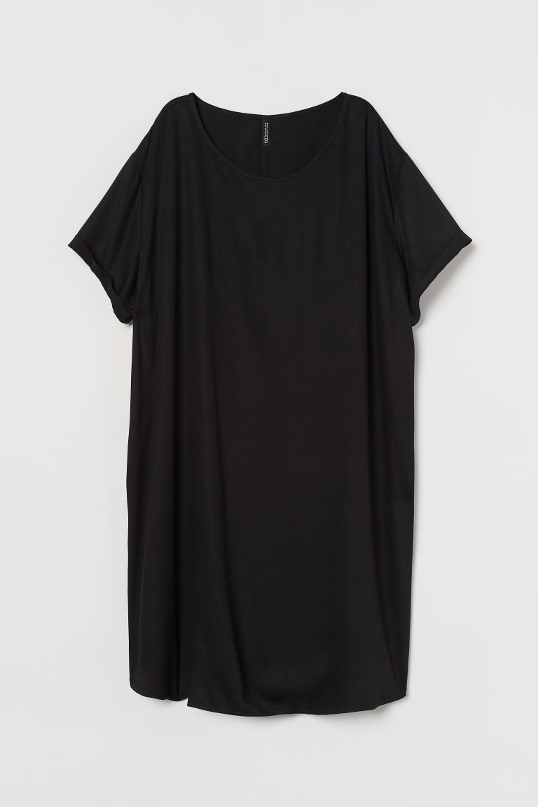 H & M - H & M+ Short T-shirt Dress - Black | H&M (US + CA)