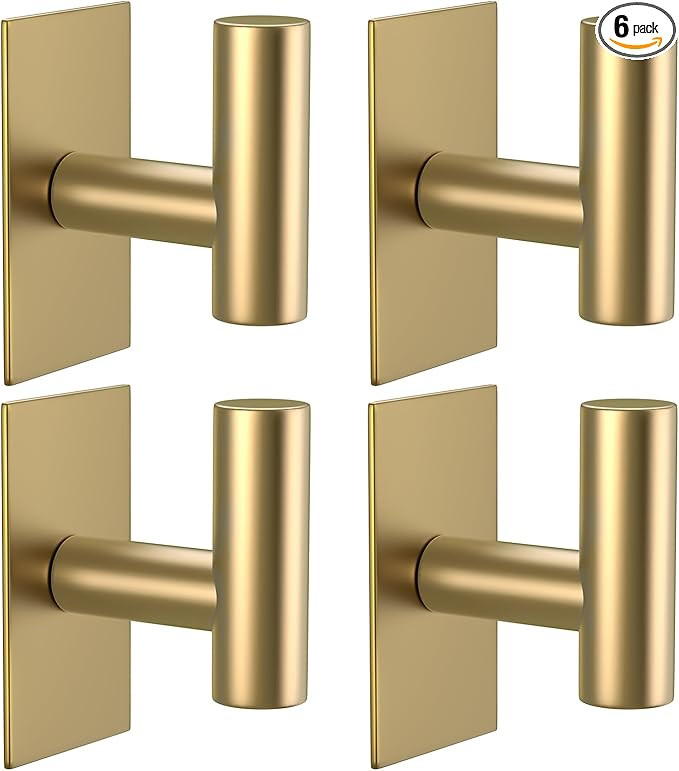 VAEHOLD Wall Towel Hooks, Heavy Duty Sticky Holder Waterproof Towel Hooks for Hanging Coat, Cloth... | Amazon (US)