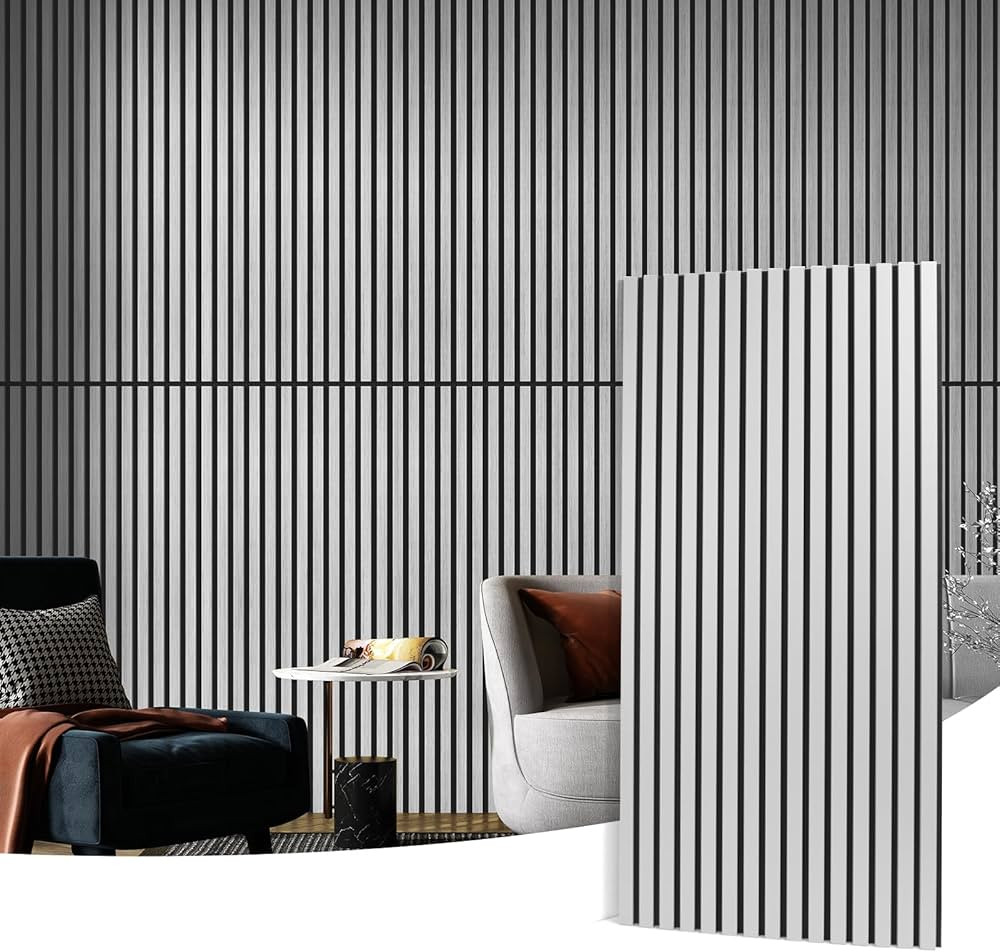 Art3d 2 Wood Slat Acoustic Panels for Wall and Ceiling - 3D Fluted Sound Absorbing Panel with Woo... | Amazon (US)