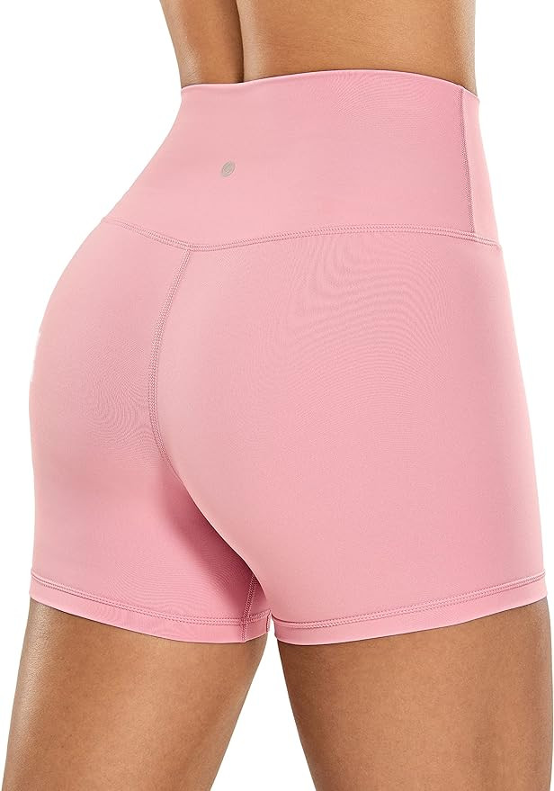 CRZ YOGA Naked Feeling Biker Shorts 4'' - High Waist Yoga Workout Running Gym Spandex Womens | Amazon (US)