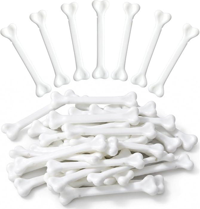 Zonon 24 Pieces Plastic Bones Halloween Mini Plastic Skeleton Bones White | Amazon (US)