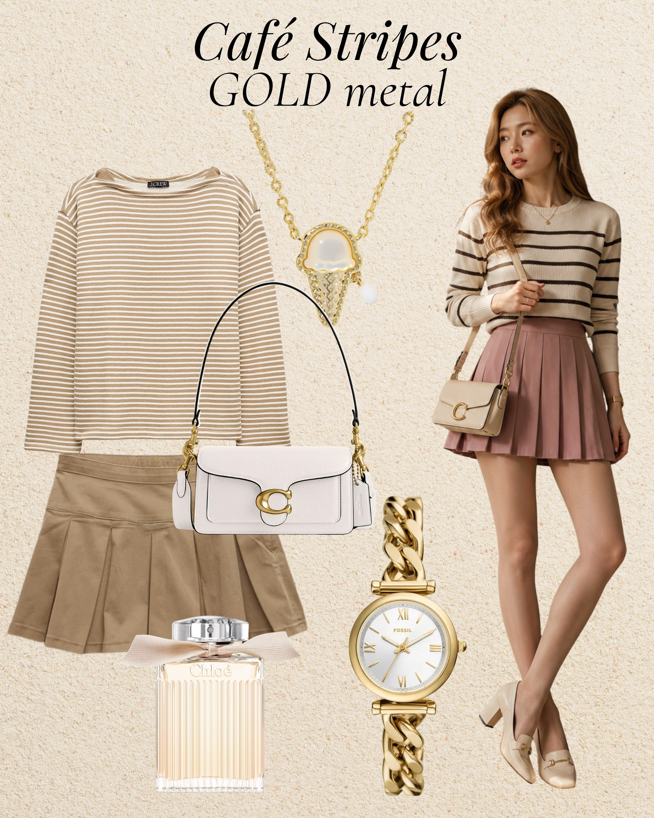 stripes + a pleated skirt and I somehow look put together 🤎 scroll for the cutest bag!
#ootd #preppystyle #affordablefashion #LTKstyletip #LTKfindsunder50

#LTKU #LTKootd #LTKSeasonal #LTKBeauty