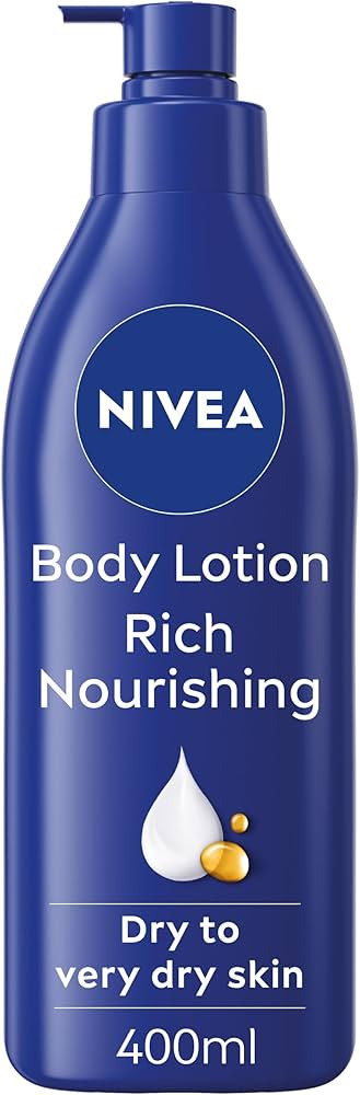 NIVEA Rich Nourishing Body Lotion (400ml), Rich 72H Hydration Moisturiser for Dry Skin Made with ... | Amazon (UK)