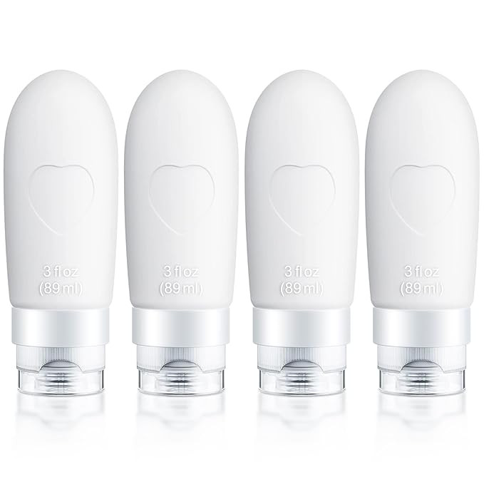 Oursunshine Silicone Travel Bottles for Toiletries: Leakproof Refillable Traveling Size Liquid Co... | Amazon (US)