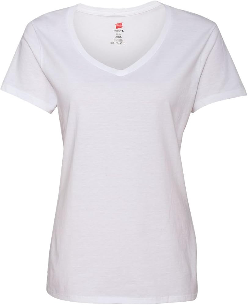 Hanes womens Perfect-T V-Neck T-Shirt | Amazon (US)