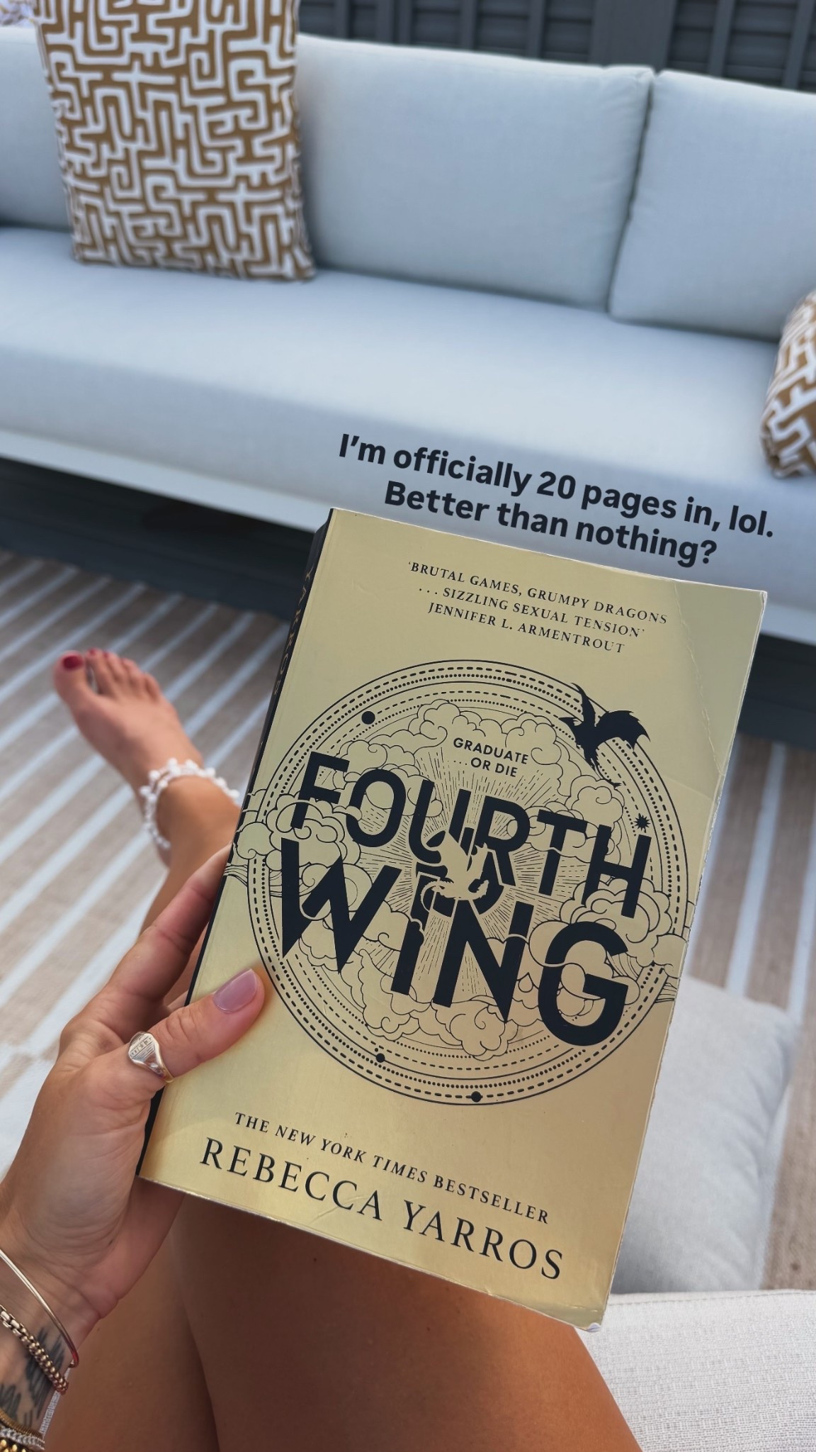 20 pages in & so far so good, xx.