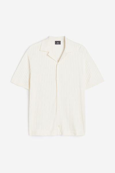 Regular Fit Rib-knit Resort Shirt | H&M (US + CA)