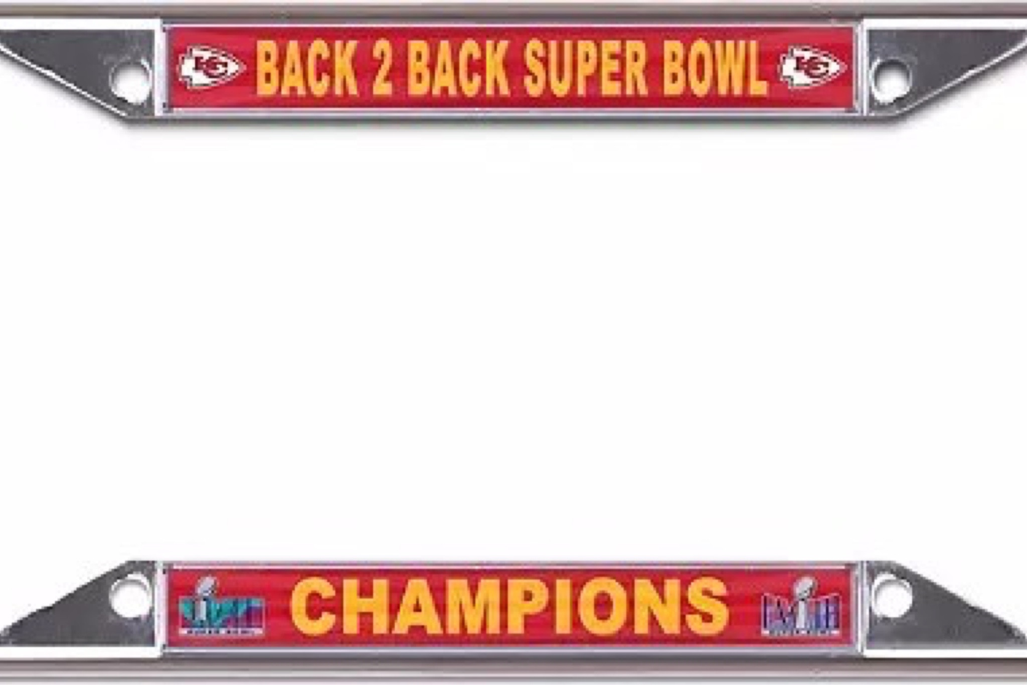 WinCraft Super Bowl LVIII Champions Kansas City Chiefs Metallic License Plate Frame

#LTKGiftGuide
