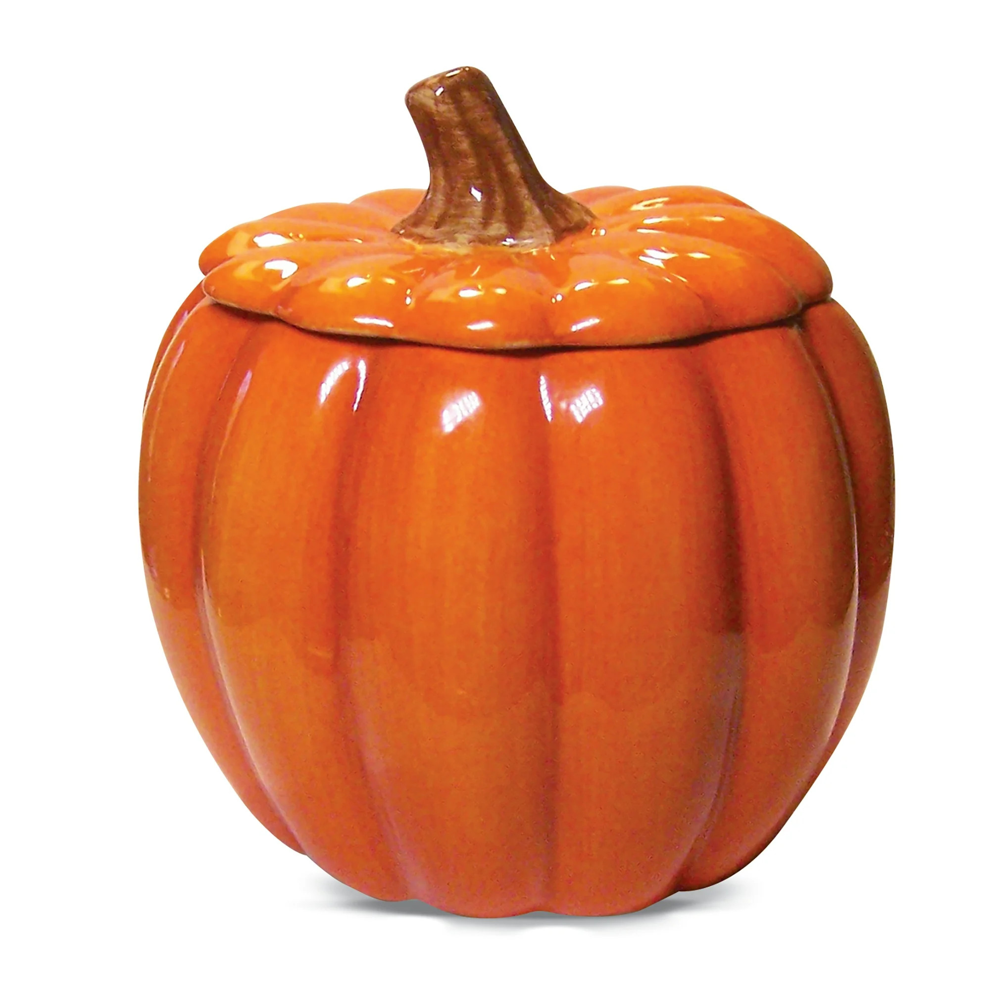 Collections Etc Charming Ceramic Pumpkin Shaped Candle with Lid | Walmart (US)