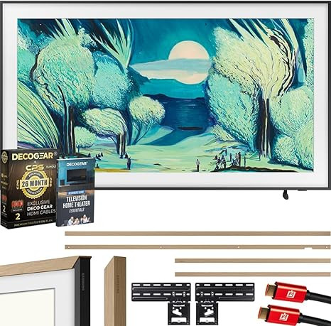 Samsung QN55LS03FA 55" The Frame QLED 4K AI TV (2025) Bundle with Modern Teak Bezel, CPS 26 Month... | Amazon (US)