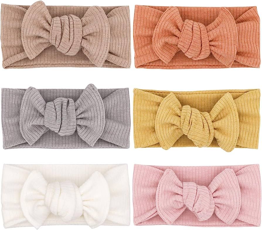 UeeSum Baby Girls Headbands with Bows Infant Toddler Headwrap Hair Accessories | Amazon (US)