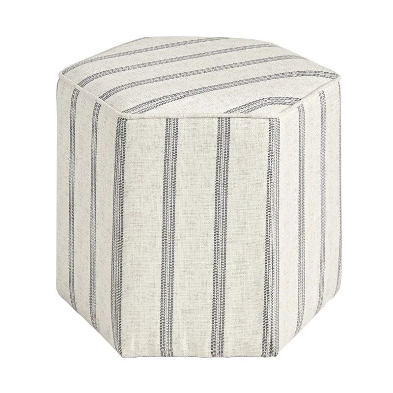 Ellen 18" Striped Cube Ottoman | Wayfair North America