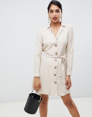 ASOS DESIGN mini shirt dress with buttons | ASOS US