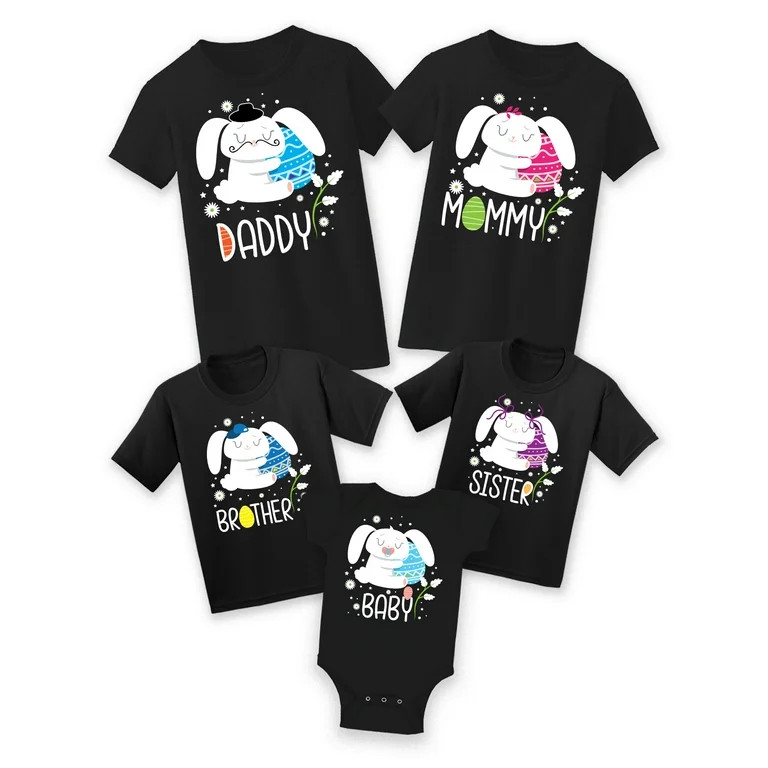 Easter Shirts for Family - Easter Rabbit Christian Tshirt - Matching Kid Toddler Baby Mommy Daddy... | Walmart (US)