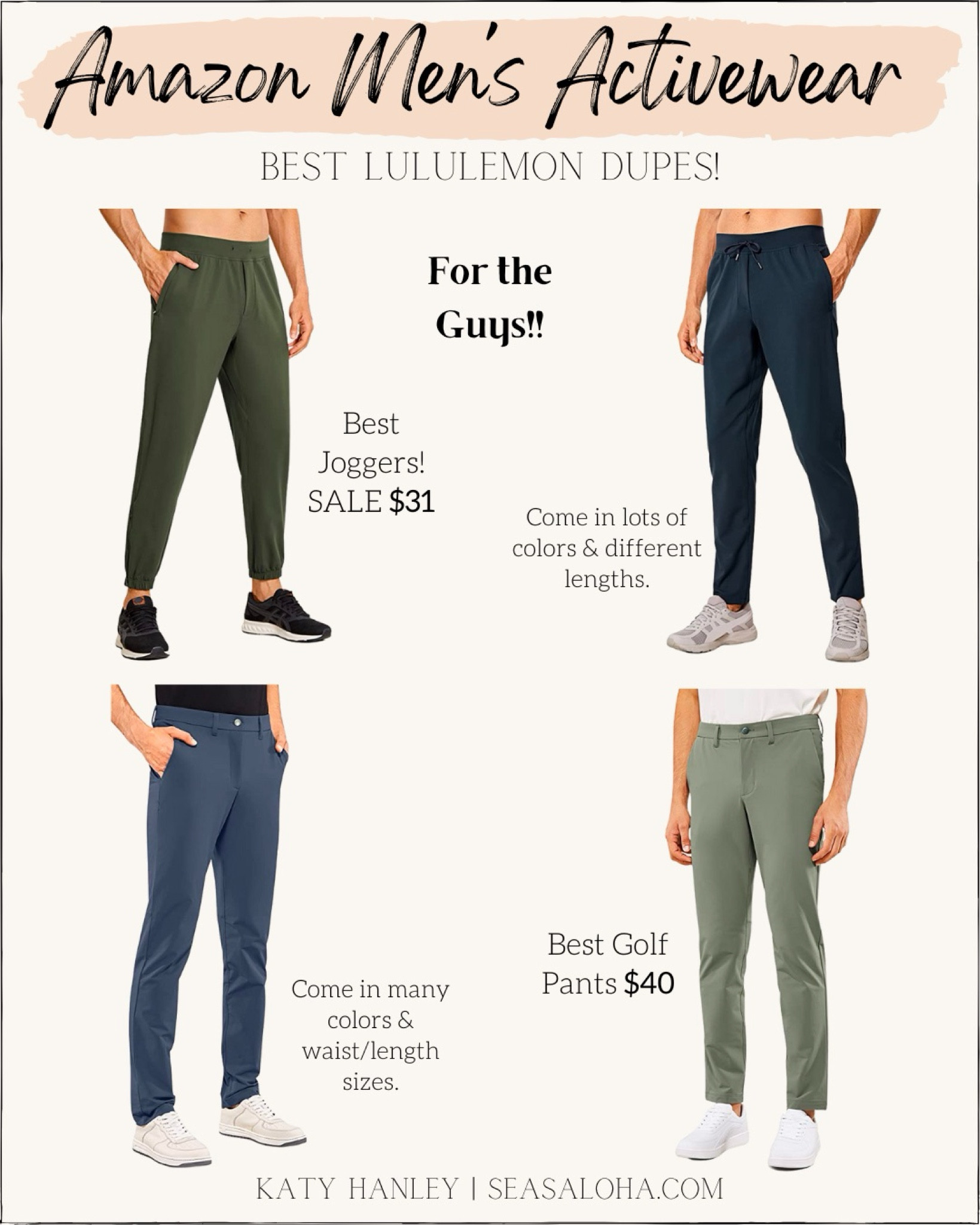 SALE on the BEST men’s Lululemon Activewear Dupes from Amazon!! 1/3 the cost and even better than the originals. 





#LTKMens #LTKFindsUnder50 #LTKSaleAlert