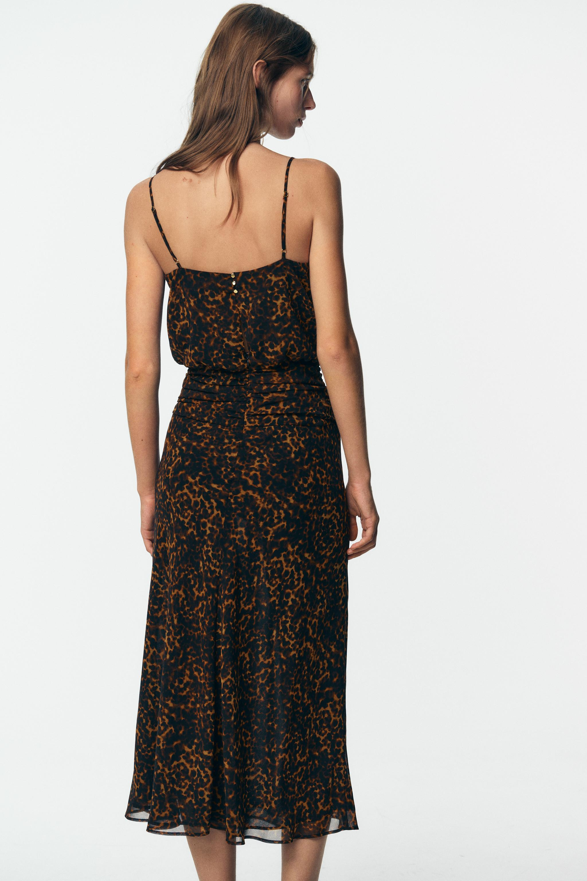 ANIMAL PRINT MIDI DRESS | Zara UK