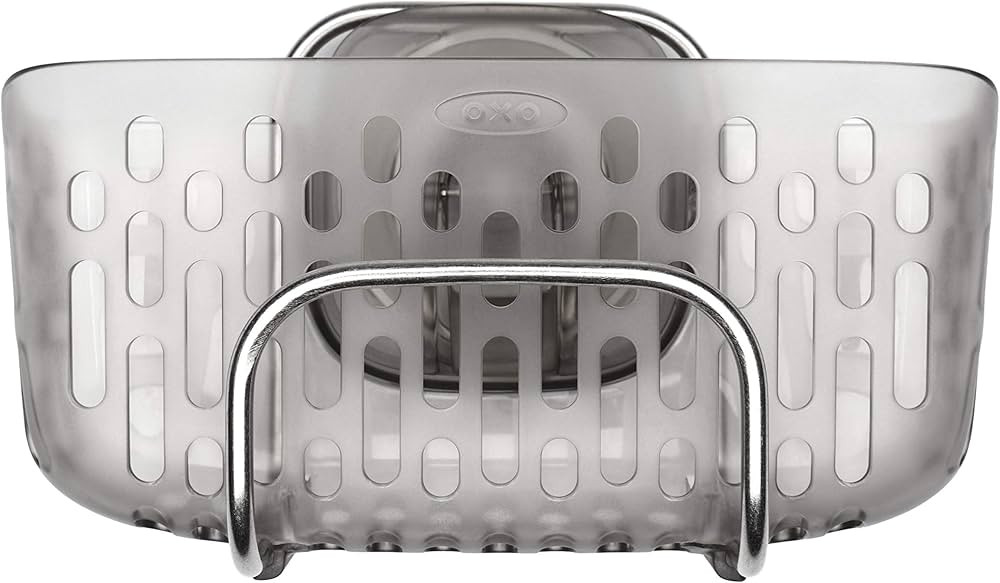 OXO Good Grips Stronghold Suction Sinkware Organizer for kitchen - Plastic, Gray, One Size | Amazon (US)