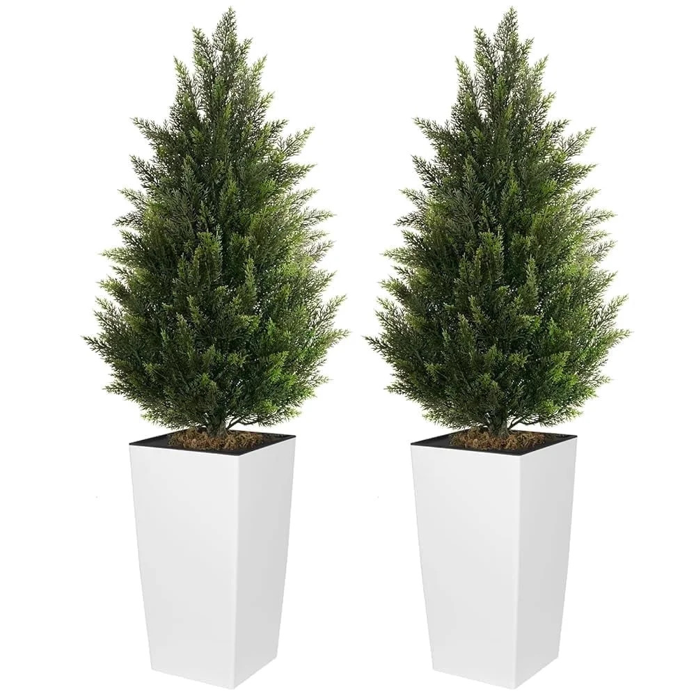 OLIVIVI Artificial Cedar Tree 4FT Tall Faux Silk Plant for Home Office Decor Indoor Outdoor Fake ... | Walmart (US)