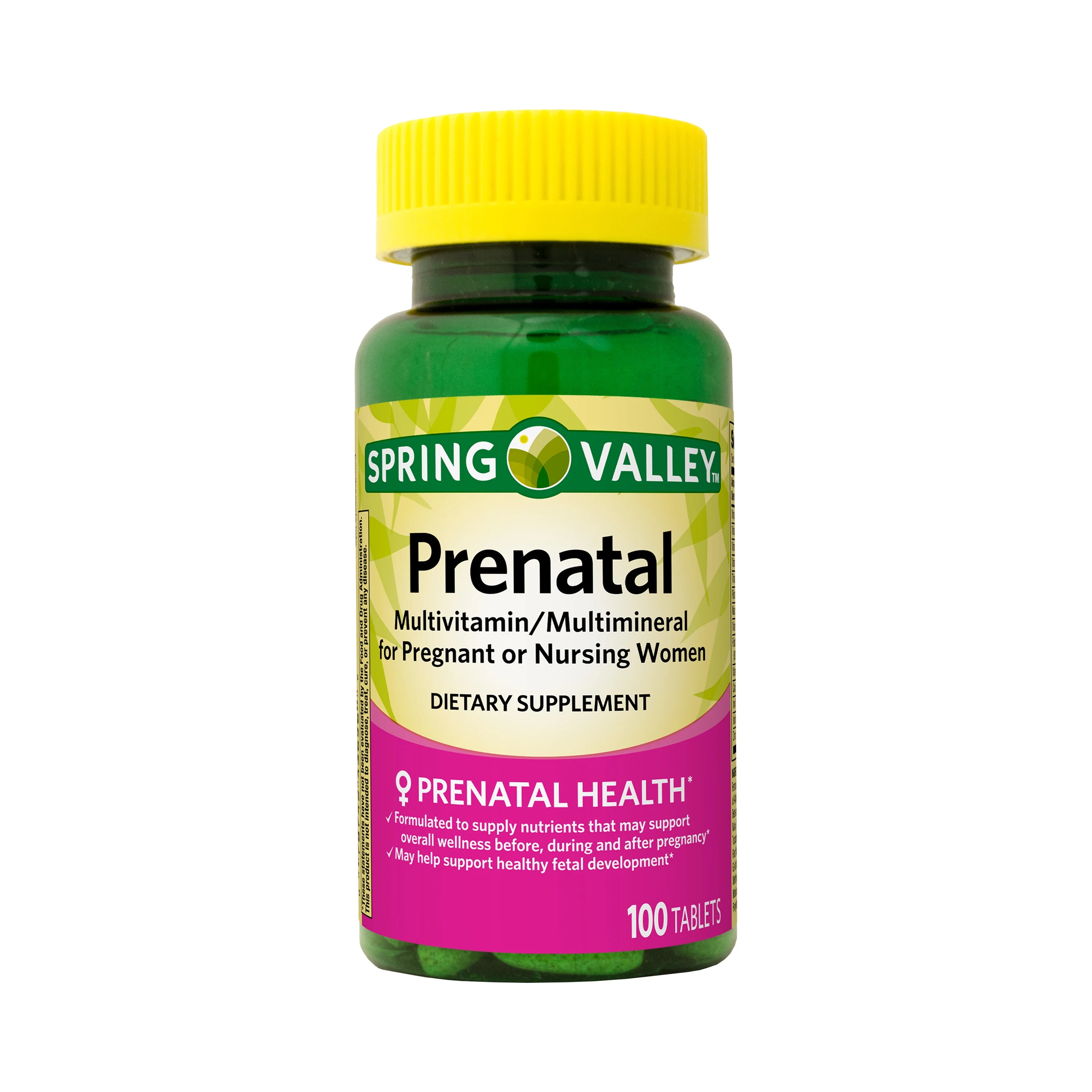 Spring Valley Prenatal Multivitamin/Multimineral Tablets Dietary Supplement, 100 Count | Walmart (US)