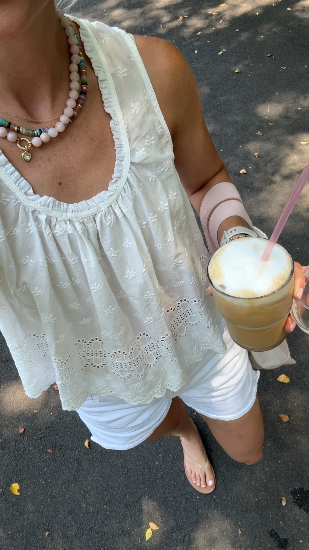 Summer OOTD
-small tank, tts
-sized up 1 to a 27 in shorts 
-sandals tts, size up if between

#LTKootd #LTKmomlife #LTKmorningroutine