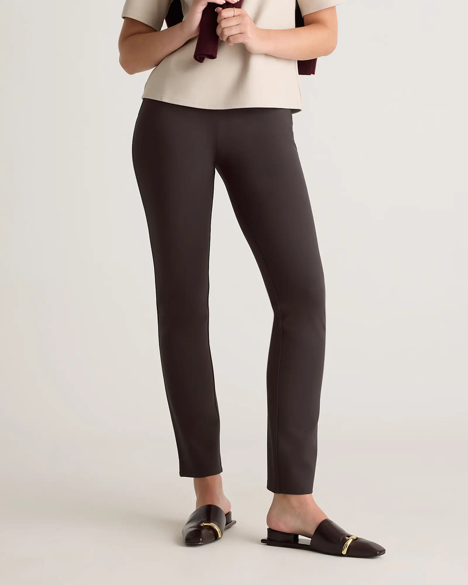 Ultra-Stretch Ponte Straight Leg Pants | Quince