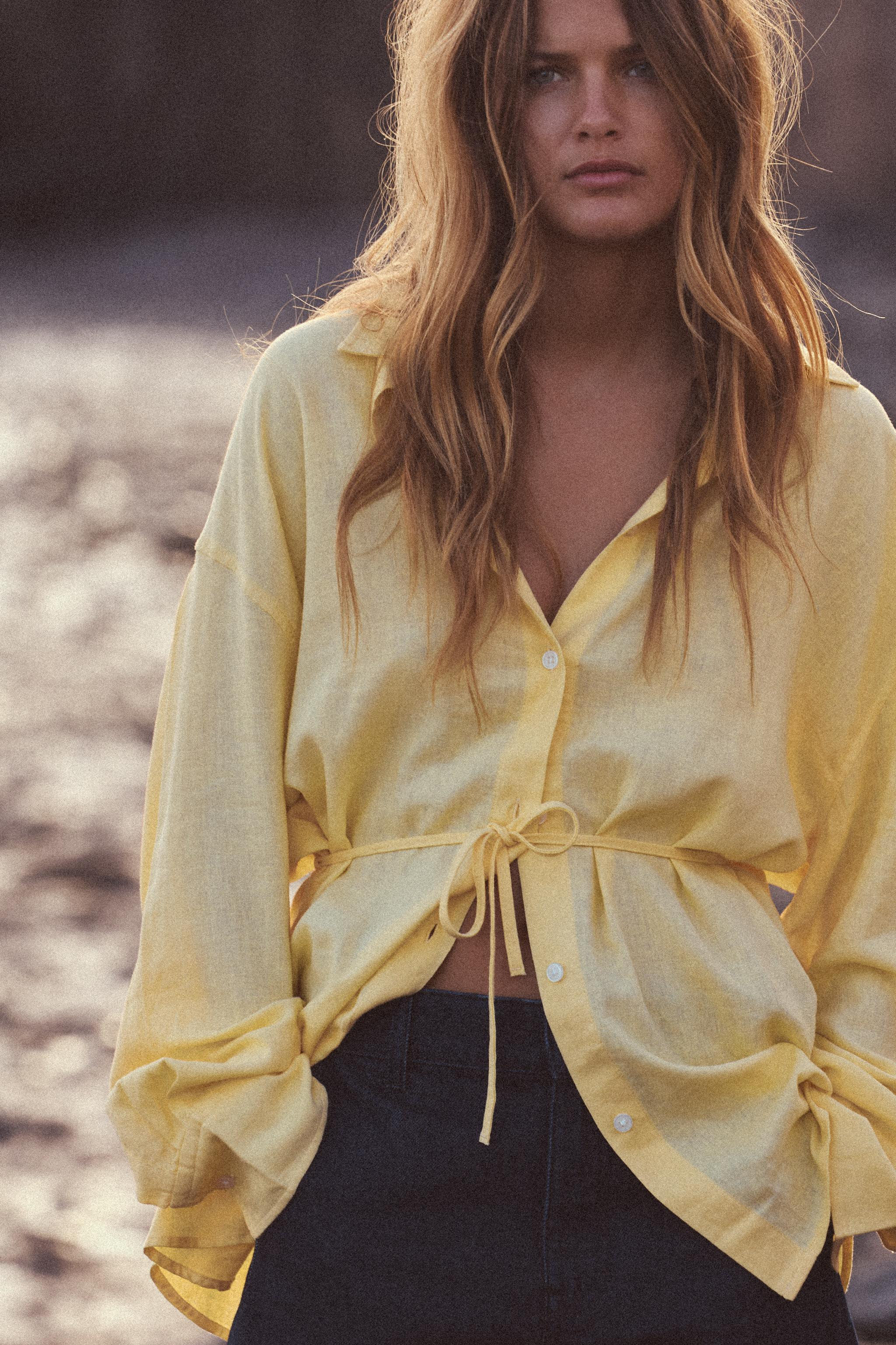 OVERSIZE LINEN BLEND SHIRT | Zara US