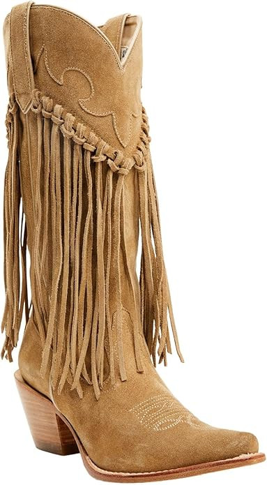 Idyllwind Women's Sterling Fringe Tall Western Boot Snip Toe Tan 8 1/2 M US | Amazon (US)