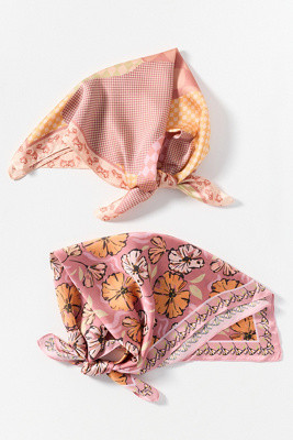 Geometric Floral Printed Hair Scarf | Anthropologie (US)