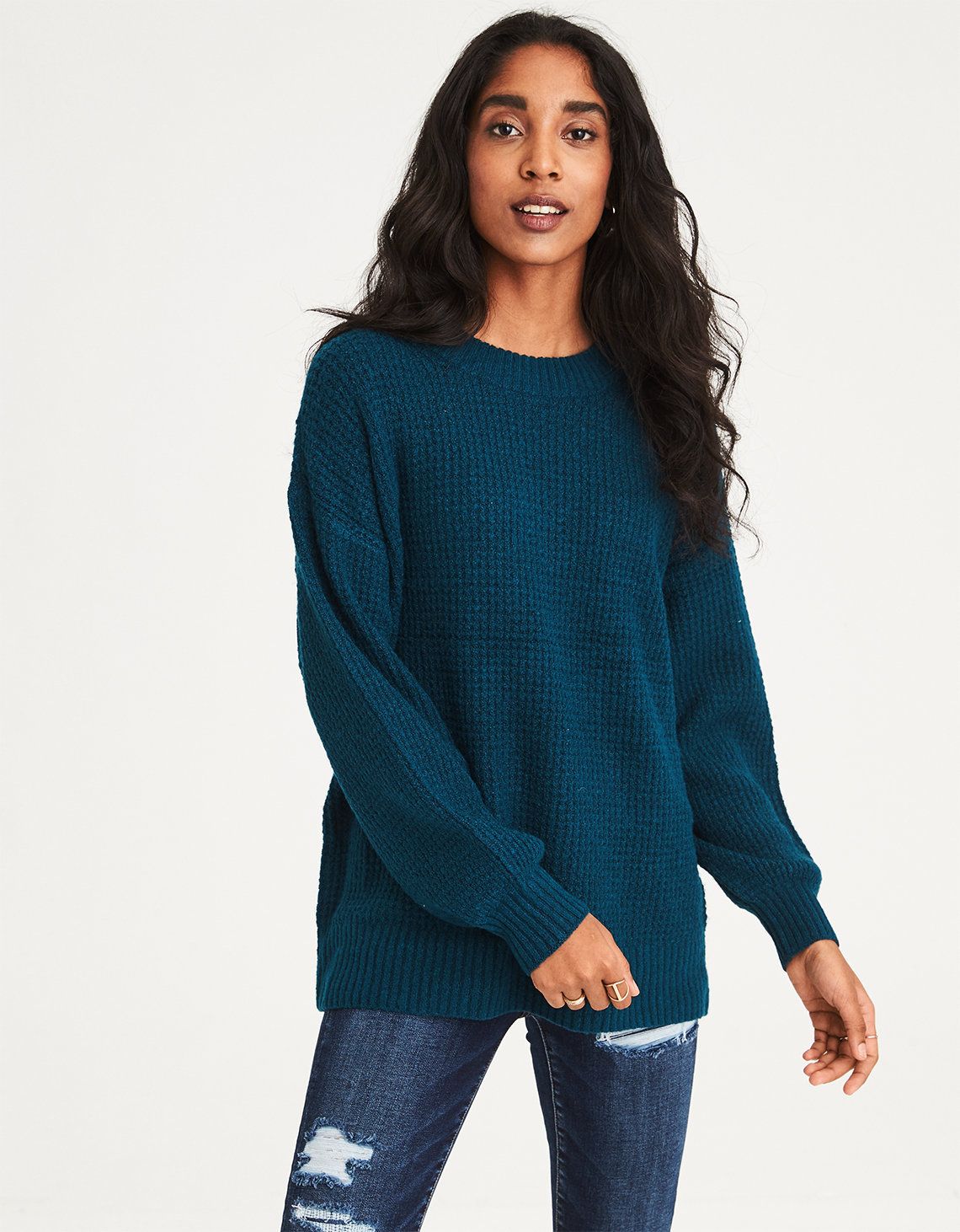 AE Cloudspun Sweater, Brown | American Eagle Outfitters (US & CA)