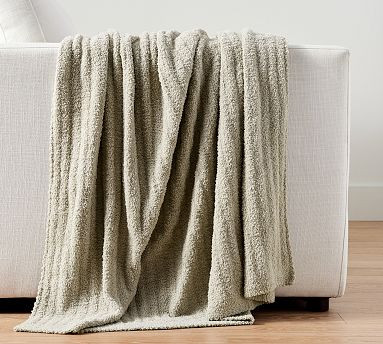 Cozy Ribbed Throw Blanket | Pottery Barn (US)