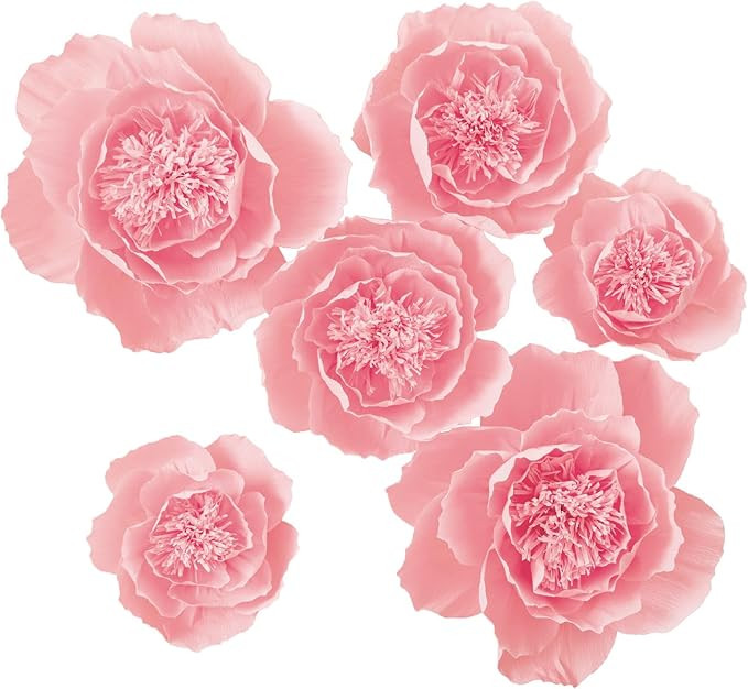 Crepe Paper Flowers Decoration for Wall, Artificial Flowers for Wedding Decor,Flower Backdrop Dec... | Amazon (US)