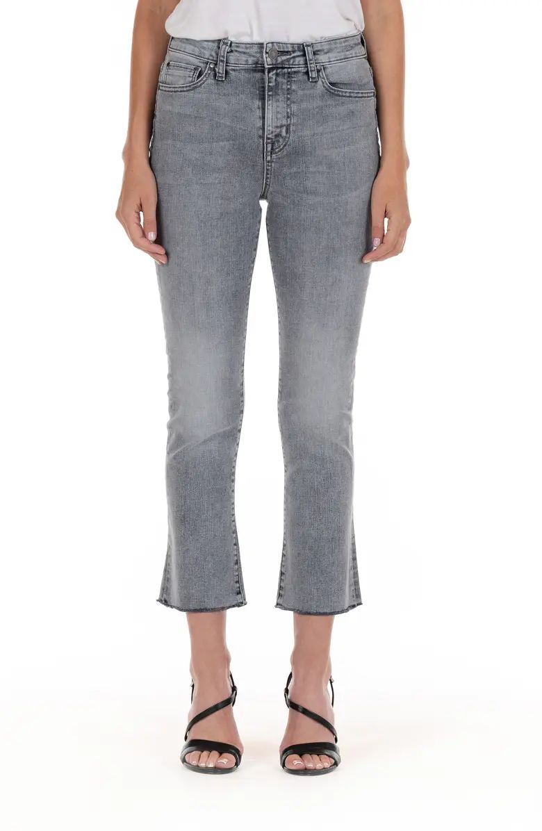 Fidelity Denim Juniper Raw Hem Crop Flare Jeans | Nordstrom | Nordstrom