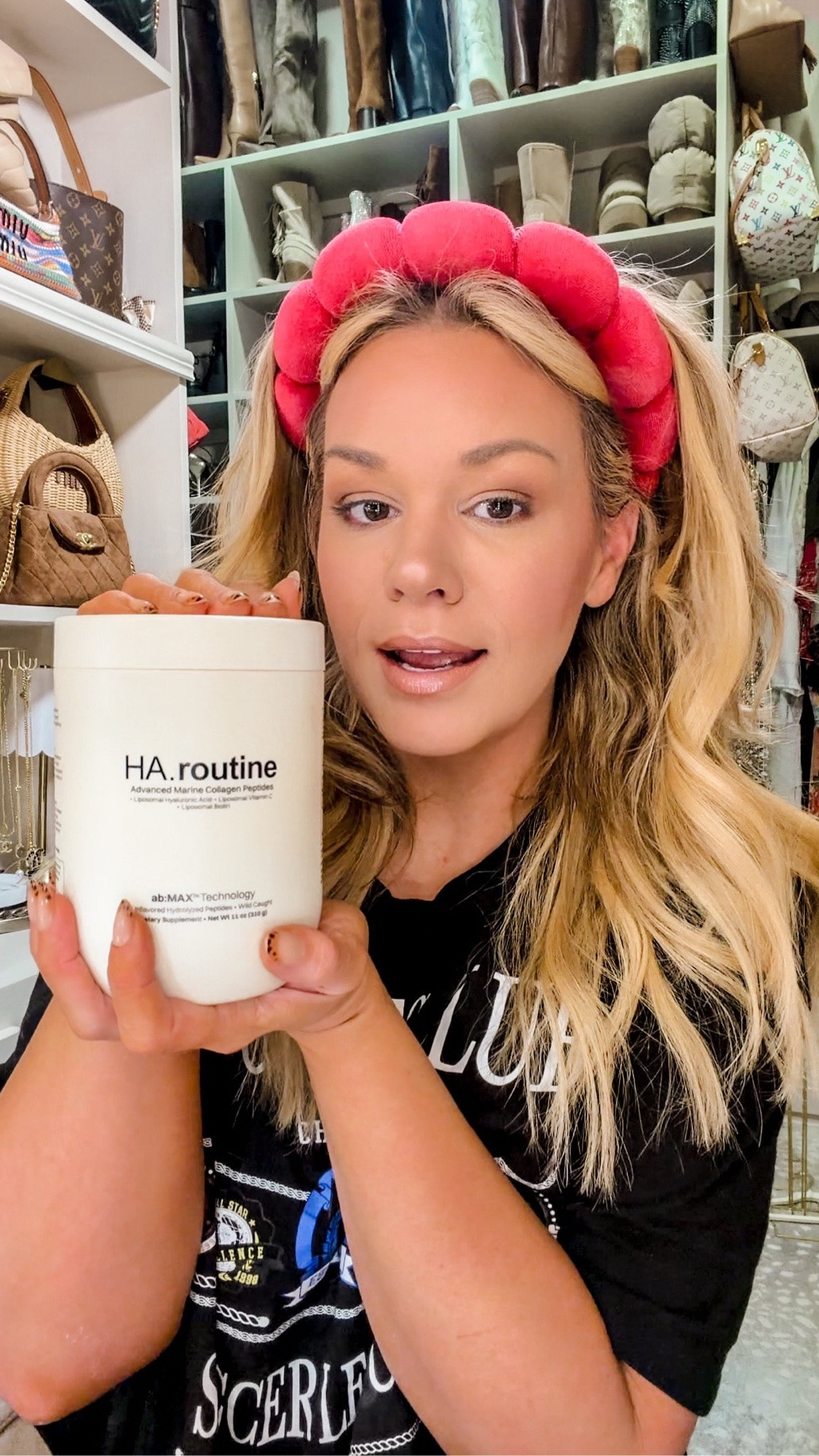 Use code GLOW20 for 20% off! This is a great Korean collagen peptides with vitamin C, biotin, and hyaluronic acid. @ha.routine_usa #ad