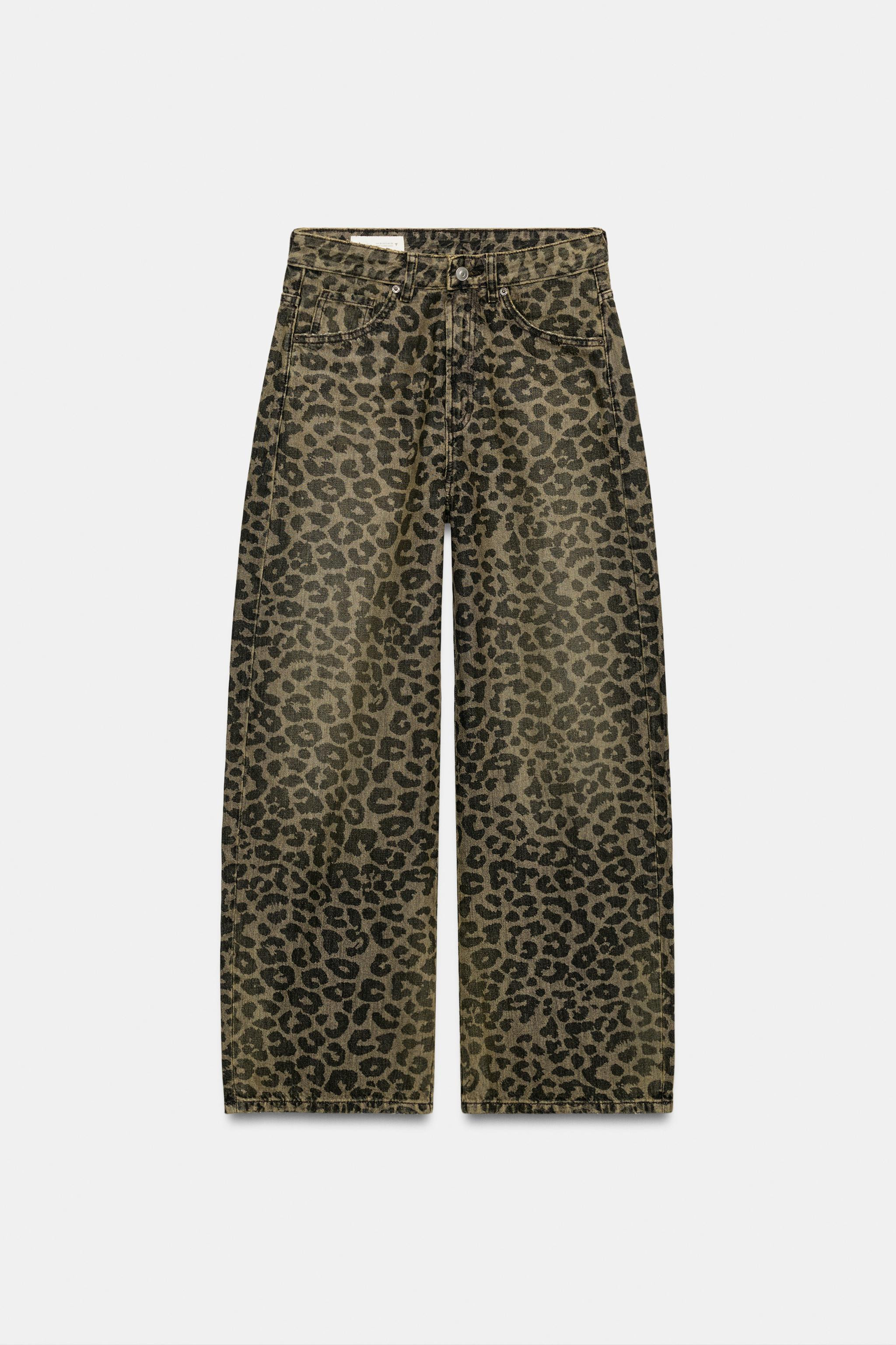 TRF ANIMAL PRINT BAGGY JEANS | Zara US