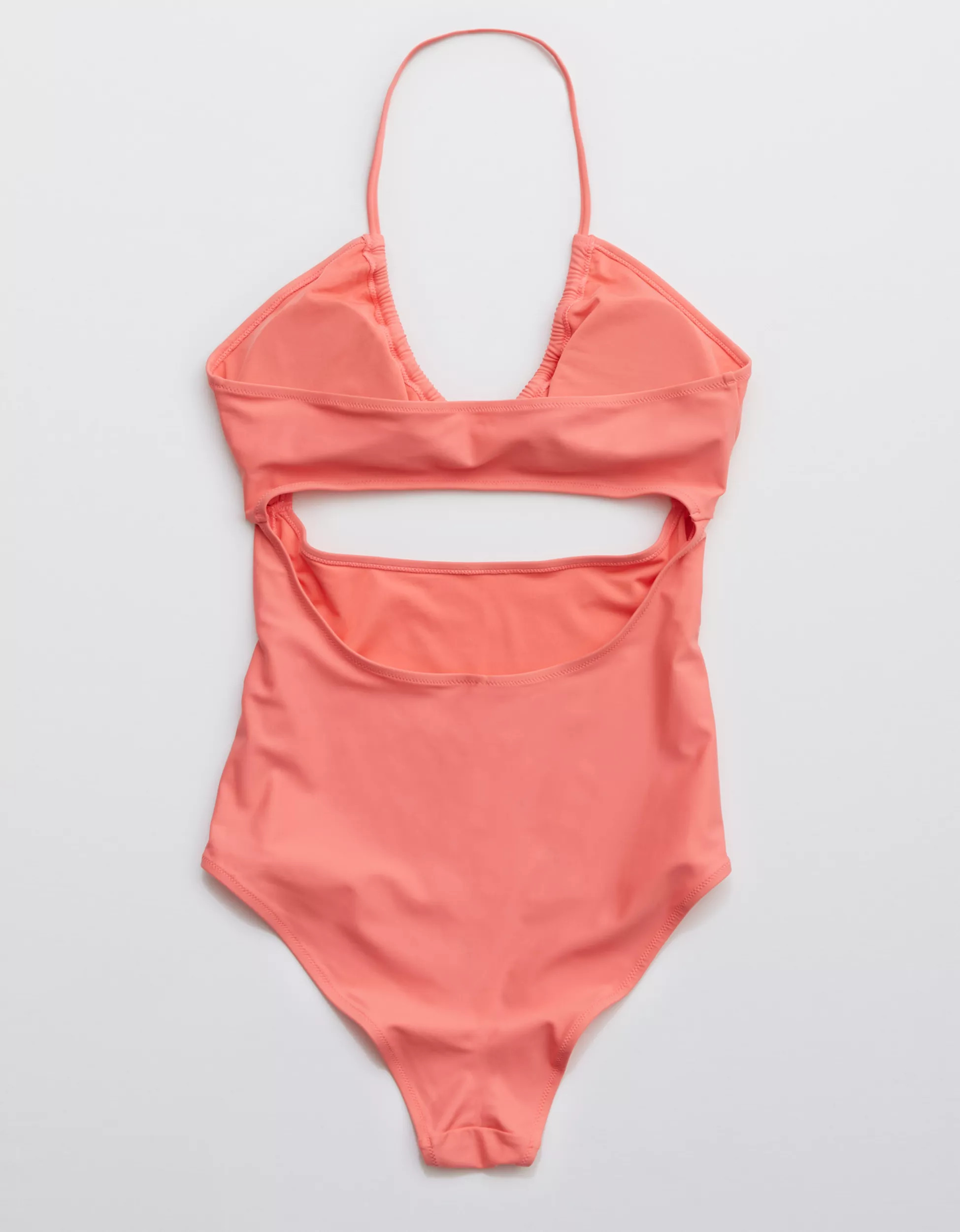 Aerie Ruched Cut Out One Piece Swimsuit | American Eagle Outfitters (US & CA)