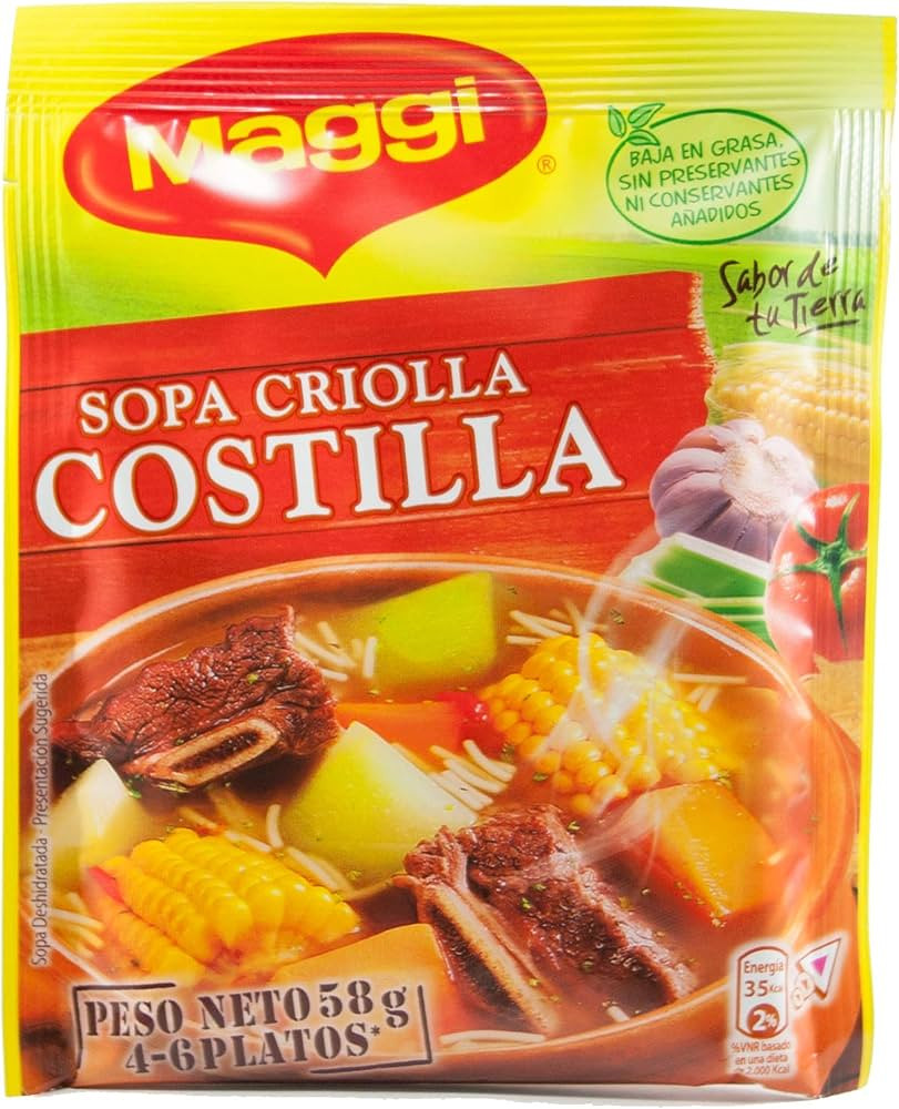 Maggi Sopa Criolla con Costilla Latin Soup with Rib (12 Pack) | Amazon (US)