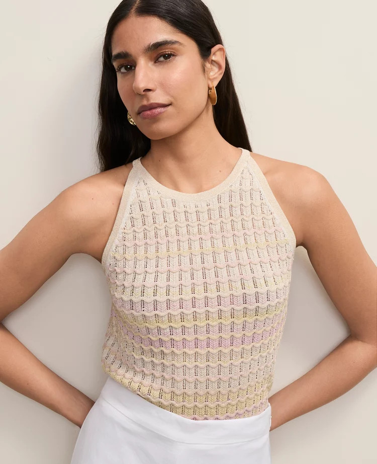Petite Halter Sweater Shell in Ombré | Ann Taylor