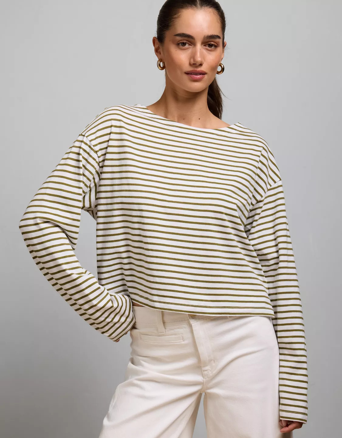 AE77 Long-Sleeve Boatneck Shirt | American Eagle Outfitters (US & CA)