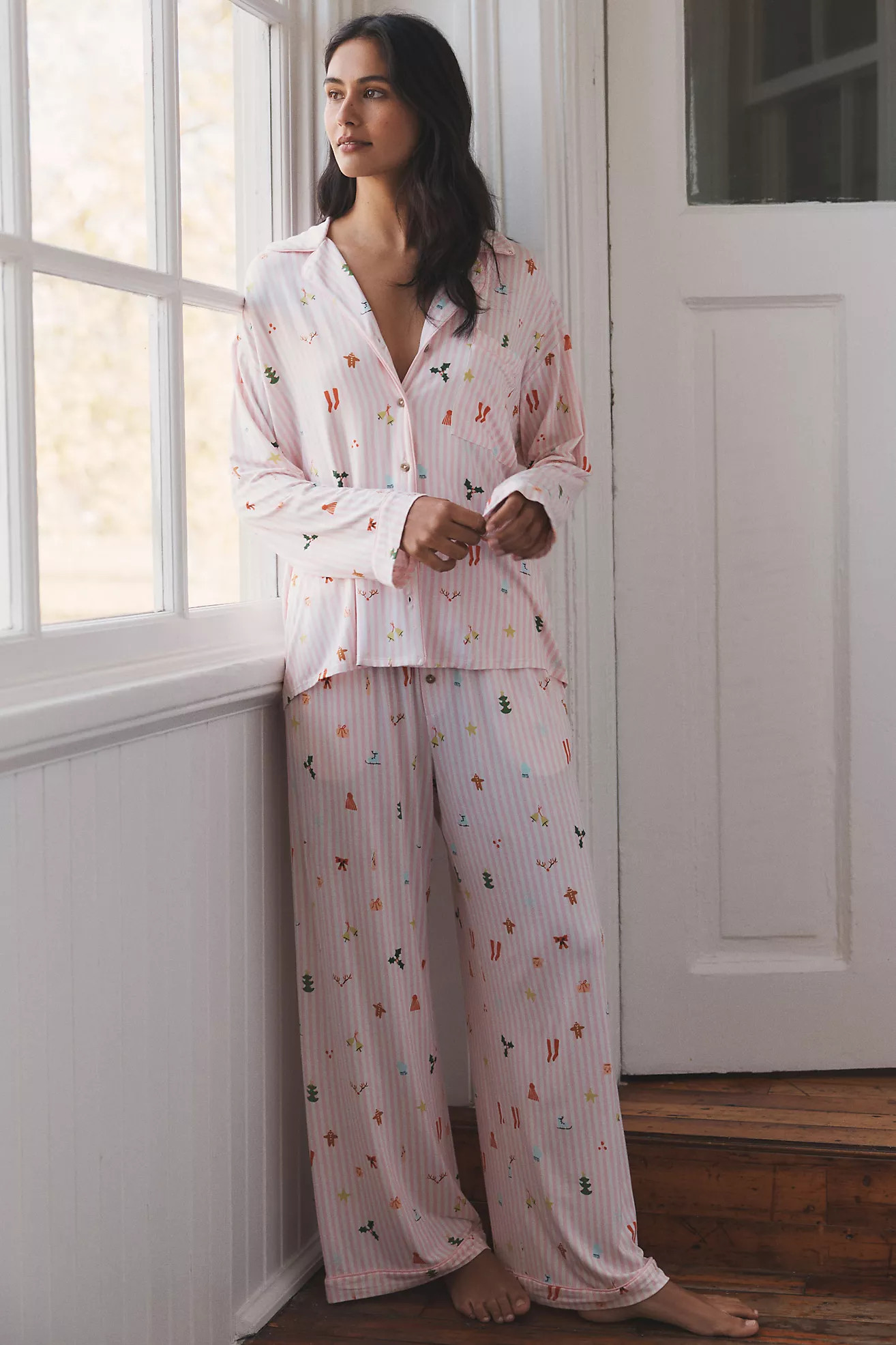 The LyreBird ModaLuxe Long-Sleeve Pajama Shirt | Anthropologie (US)