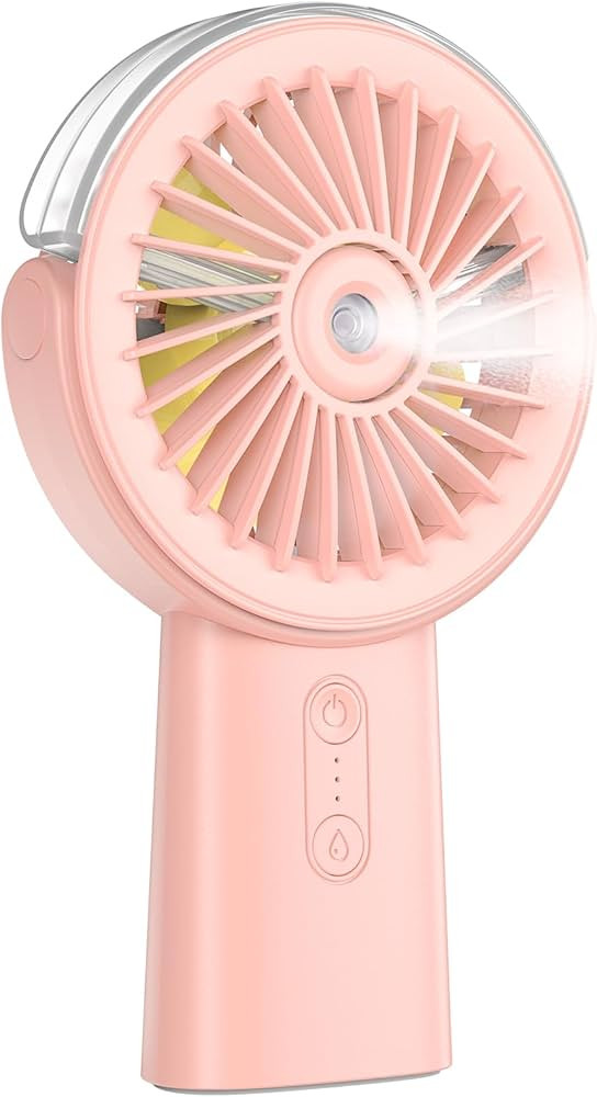 Otlonpe Misting Fan Portable Handheld Fan,4000mAh Hand Held Mist Fan Rechargeable Power Bank,90°... | Amazon (US)