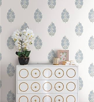 RoomMates Tamara Day RMK12517RL Blue Dutch Floral Peel and Stick Wallpaper | Amazon (US)
