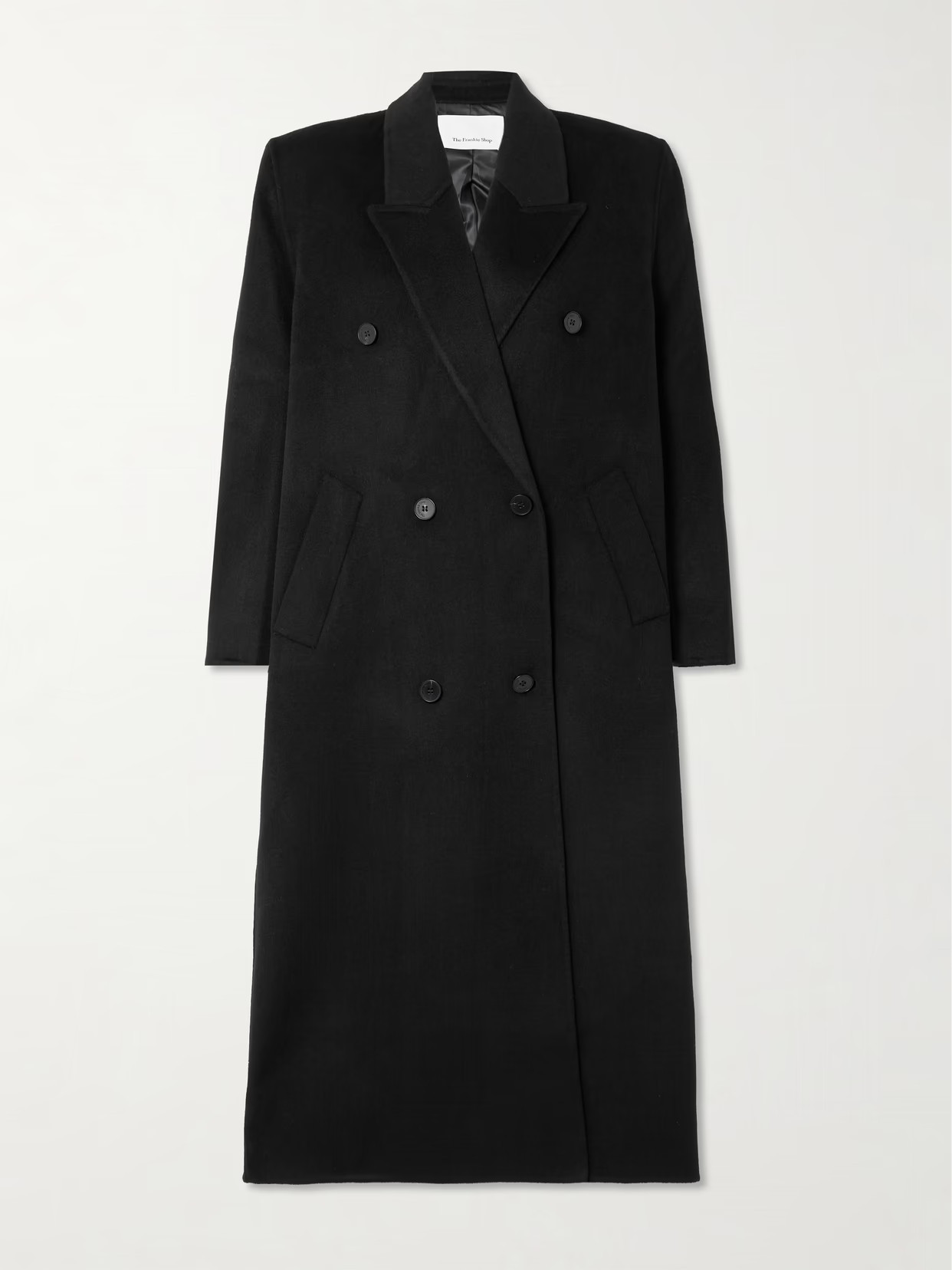 The Frankie Shop - Gaia Double-breasted Wool-blend Coat - Black | NET-A-PORTER (UK & EU)