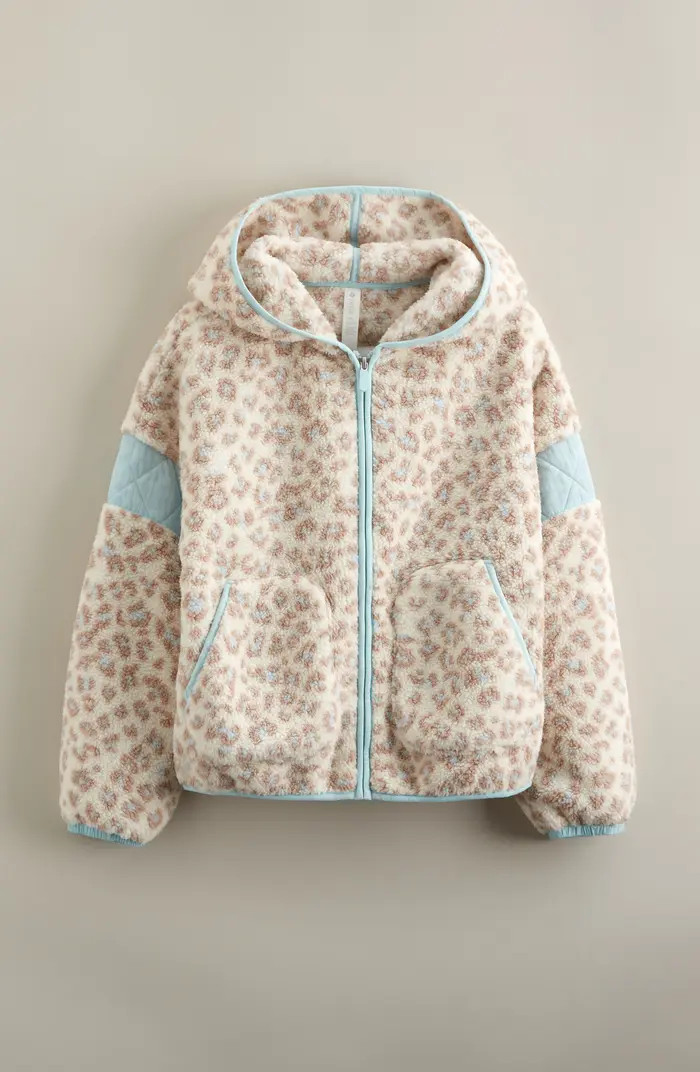 Zella Girl Kids' Faux Fur Zip-Up Hoodie | Nordstrom | Nordstrom