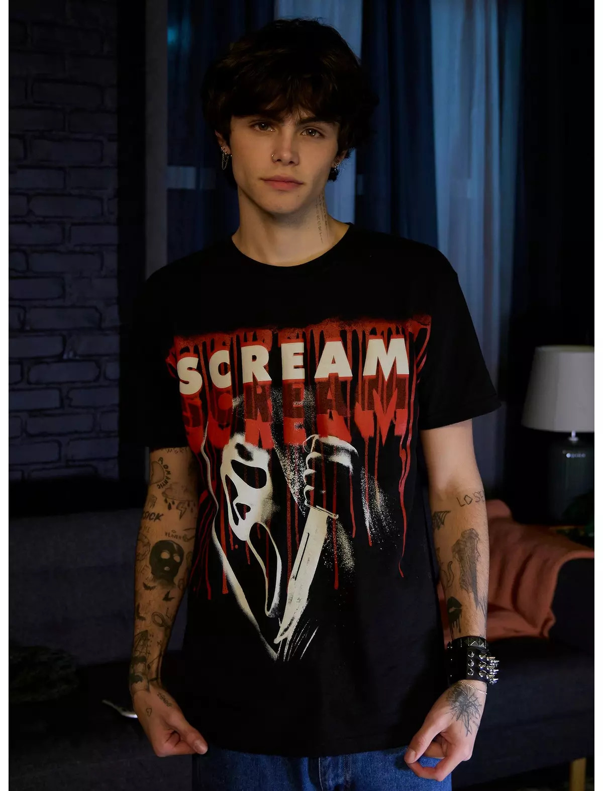 Scream Ghost Face Drip T-Shirt | Hot Topic | Hot Topic
