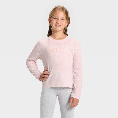 Girls' Long Sleeve Graphic T-Shirt - Cat & Jack™ | Target