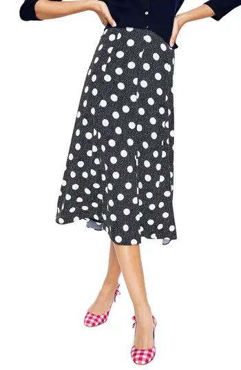 Women's Boden Floaty Polka Dot Midi Skirt | Nordstrom