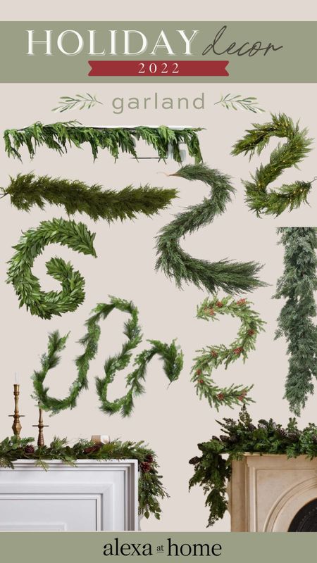 Holiday decor - garland 

Garland , holiday garland, holiday decor , evergreen garland, cedar garland, Norfolk pine garland, winter berries garland, needle pine garland 

#LTKSeasonal #LTKhome #LTKHoliday