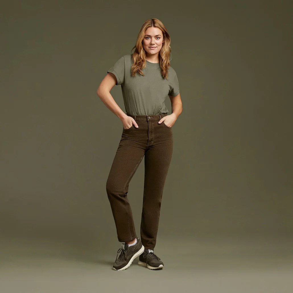 Women's Everyday T-Shirt Bodysuit - Dark Olive - nuuds | nuuds